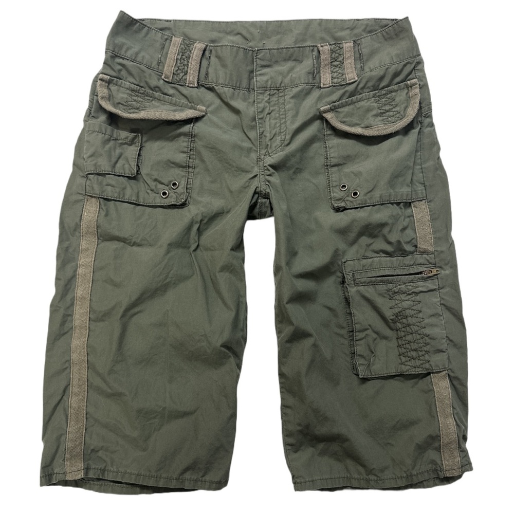 Vintage Olive Green Cargo Shorts